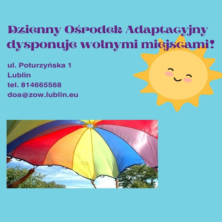 Informacja o ofercie Dziennego Ośrodka Adaptacyjnego dla Dzieci i Młodzieży z Niepełnosprawnością Intelektualną